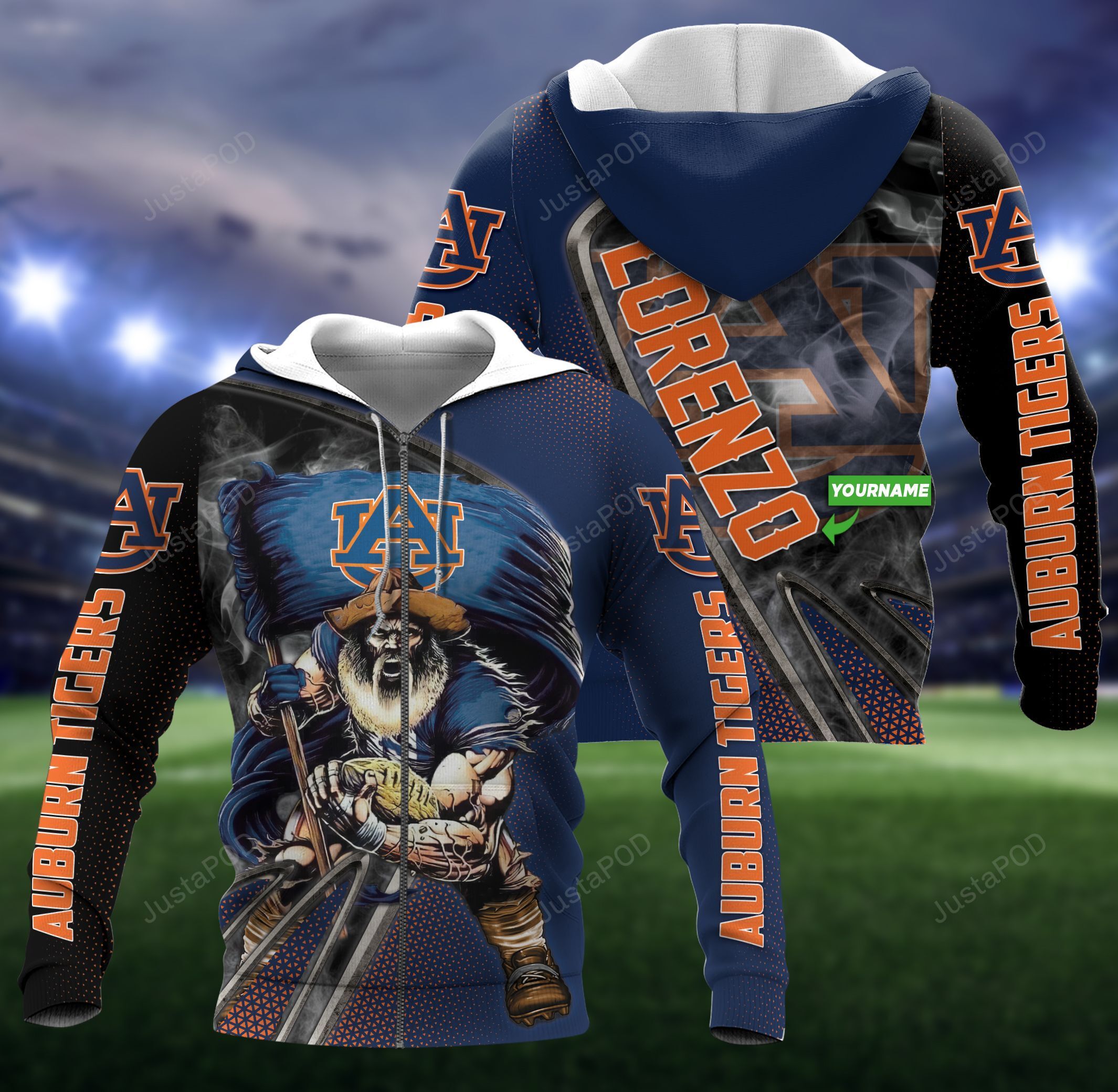 Personalized 3d Hoodie Auburn Tigers Custom Name 3d All Over Printed Hoodie-trungten-ucdrw