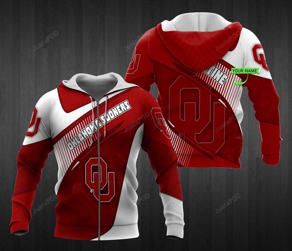 Personalized 3d Hoodie Oklahoma Sooners Custom Name 3d All Over Printed Hoodie-trungten-6hkg6