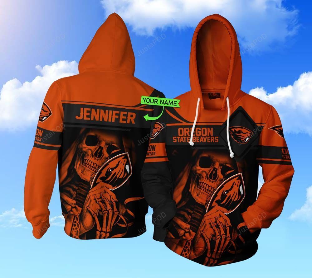 Personalized 3d Hoodie Oregon State Beavers Football Custom Name 3d All Over Printed Hoodie