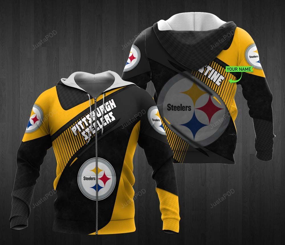 Personalized 3d Hoodie Pittsburgh Steelers Custom Name 3d All Over Printed Hoodie-trungten-lr6ni