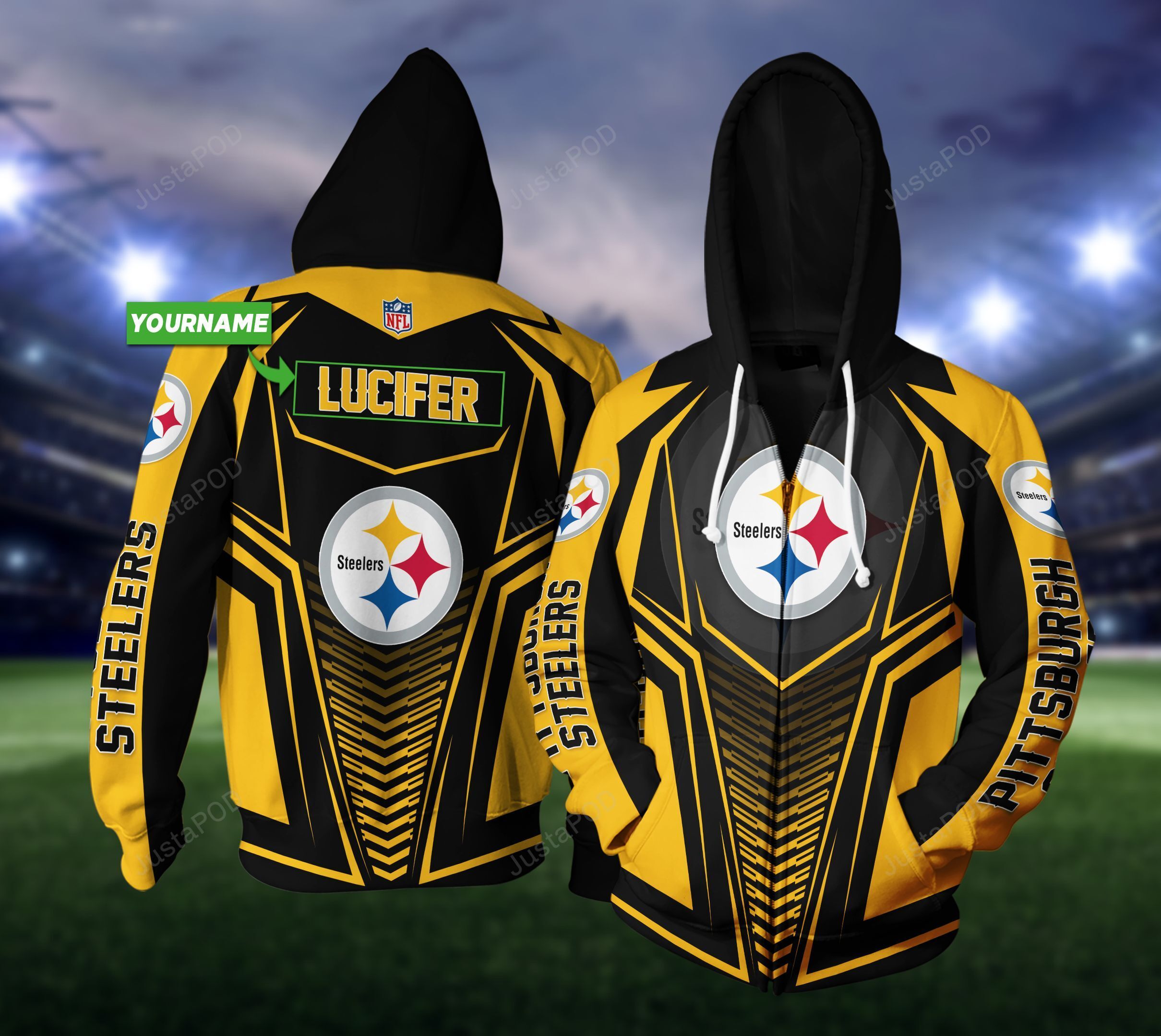 Personalized 3d Hoodie Pittsburgh Steelers Custom Name 3d All Over Printed Hoodie