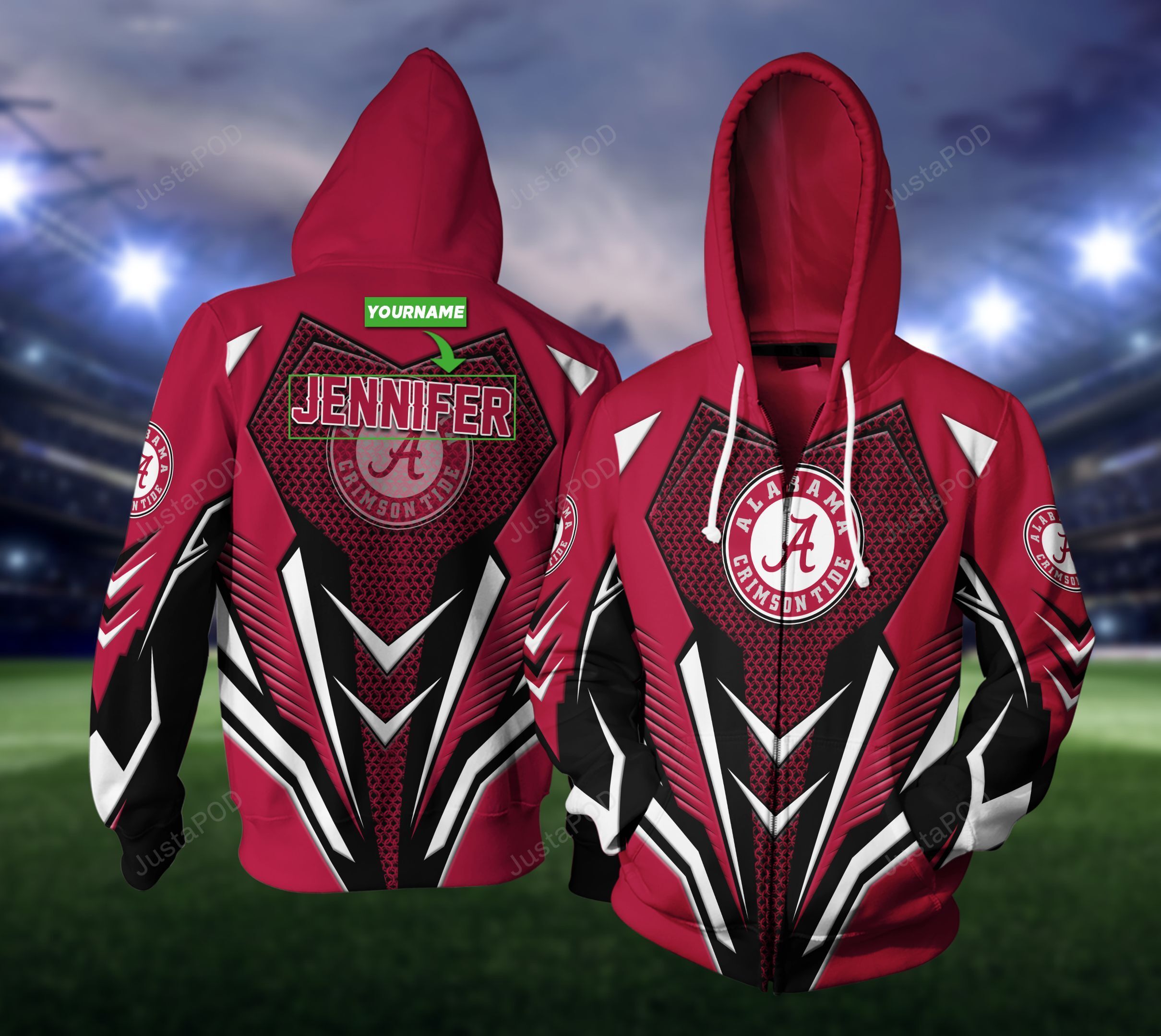 Personalized Alabama Crimson Tide Custom 3d All Over Print Hoodie-trungten-4zaxy