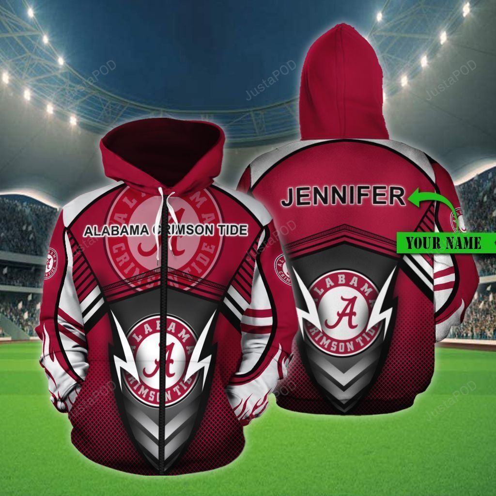 Personalized Alabama Crimson Tide Custom 3d All Over Print Hoodie-trungten-tjlr9