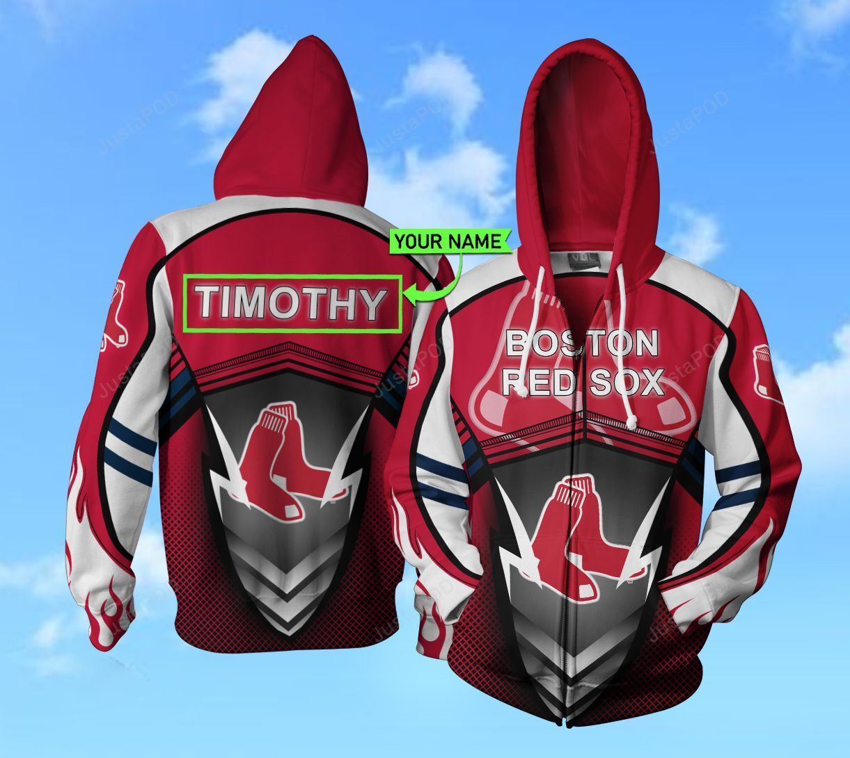 Personalized Boston Red Sox Custom 3d All Over Print Hoodie