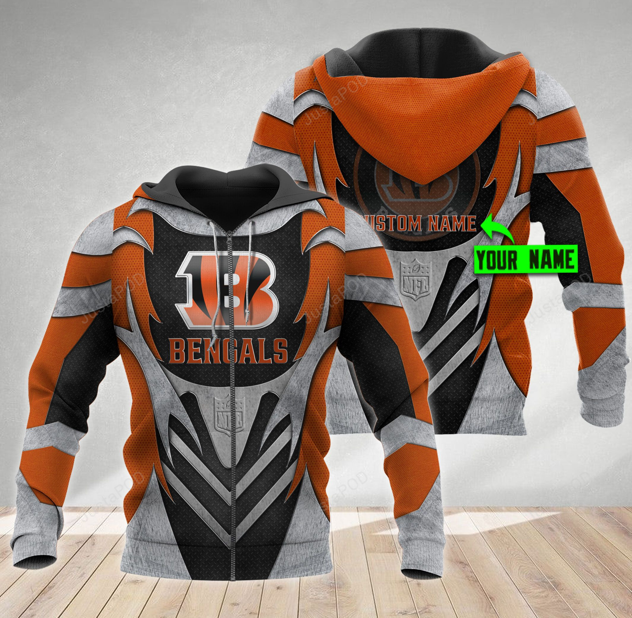 Personalized Cincinnati Bengals Custom 3d All Over Print Hoodie