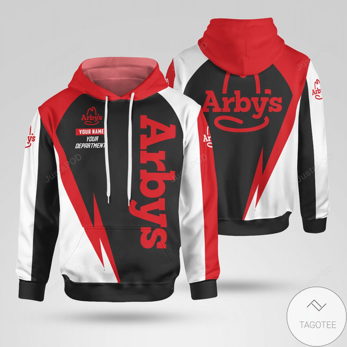 Personalized Custom Name And Department Luxury Arbys For Unisex 3d All Over Print Hoodie Zip-up Hoodie