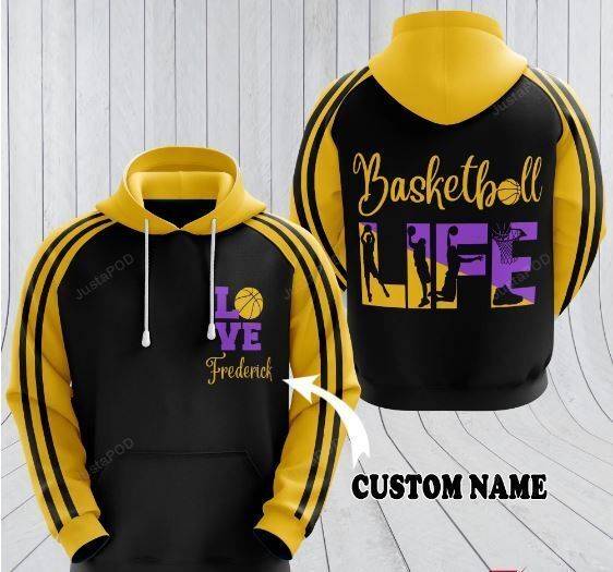 Personalized Custom Name Basketball Life 3d All Over Print Hoodie Zip-up Hoodie