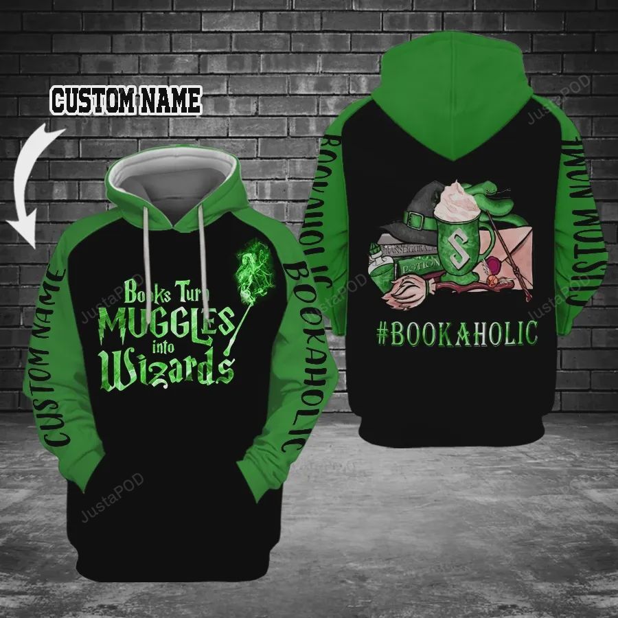 Personalized Custom Name Books Turn Muggles Into Wizards 3d All Over Print Hoodie Zip-up Hoodie-trungten-ezv32