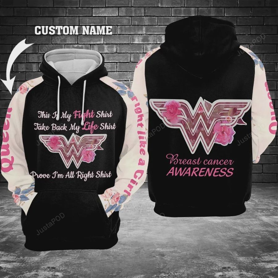 Personalized Custom Name Breast Cancer Awareness3d All Over Print Hoodie Zip-up Hoodie