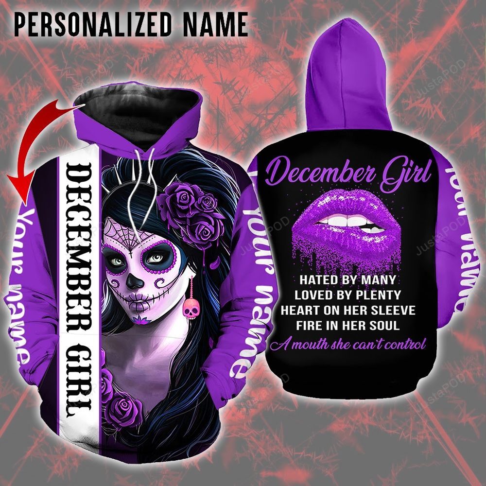 Personalized December Girl Custom Name 3d All Over Print Hoodie Zip-up Hoodie-trungten-5aswh