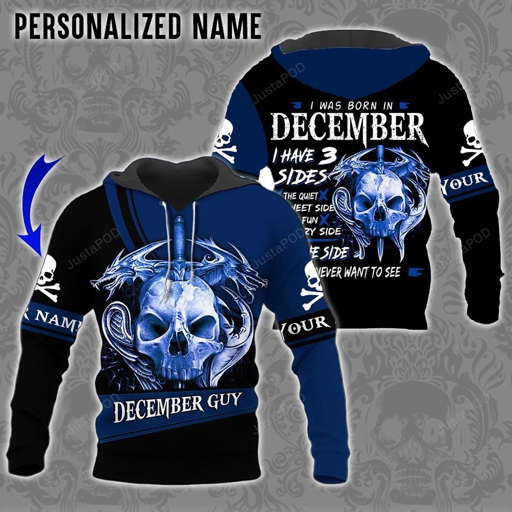 Personalized December Guy Custom Name 3d All Over Print Hoodie Zip-up Hoodie