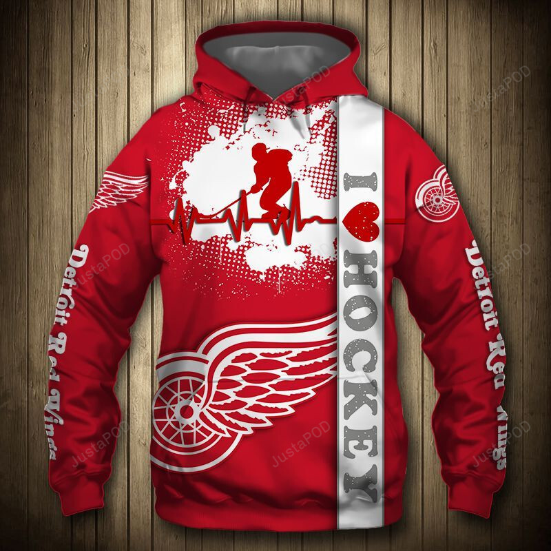 Personalized Detroit Red Wings Nhl Custom 3d All Over Print Hoodie