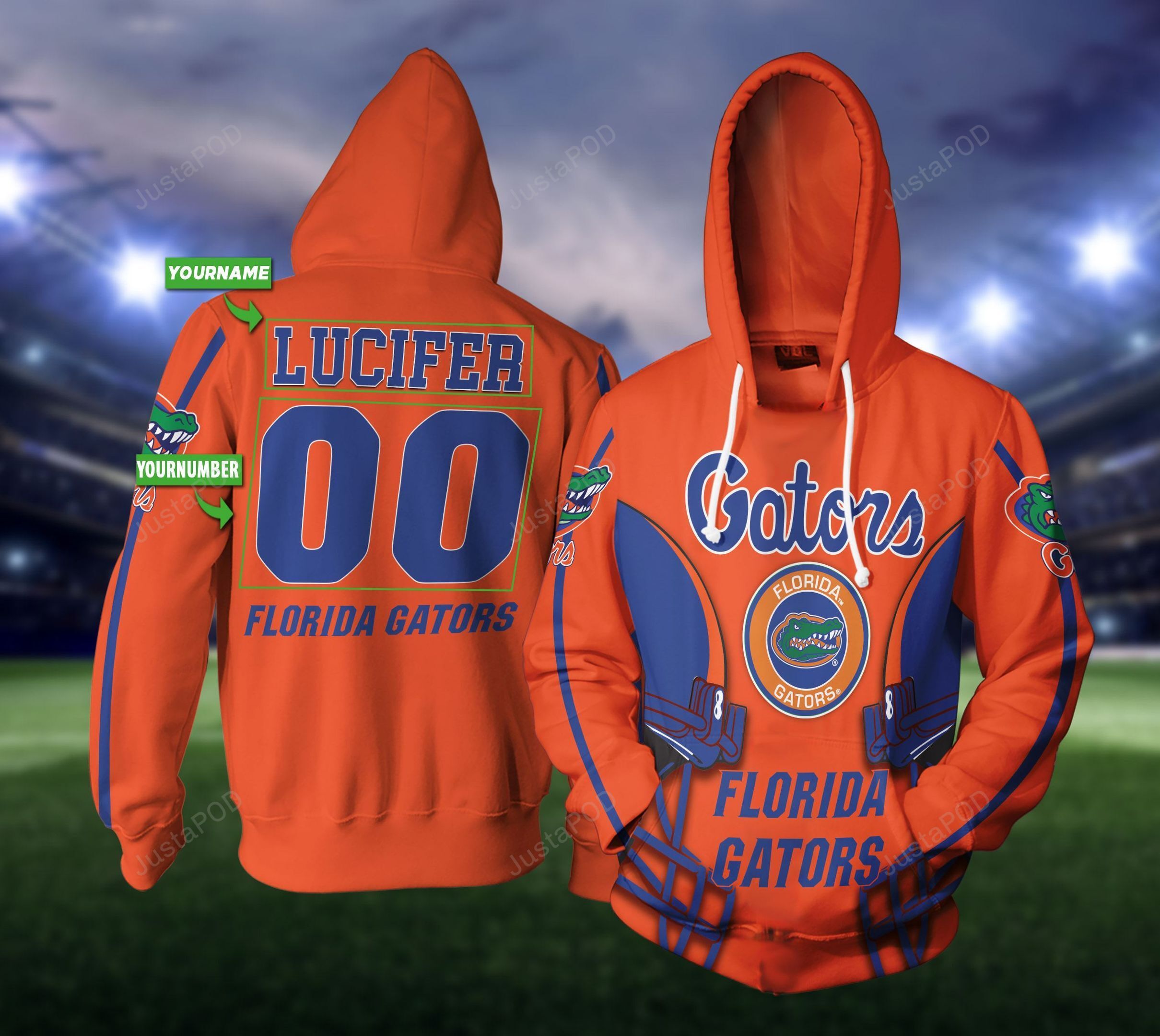 Personalized Florida Gators 3d Hoodie Custom Name 3d All Over Printed Hoodie-trungten-b5sq5