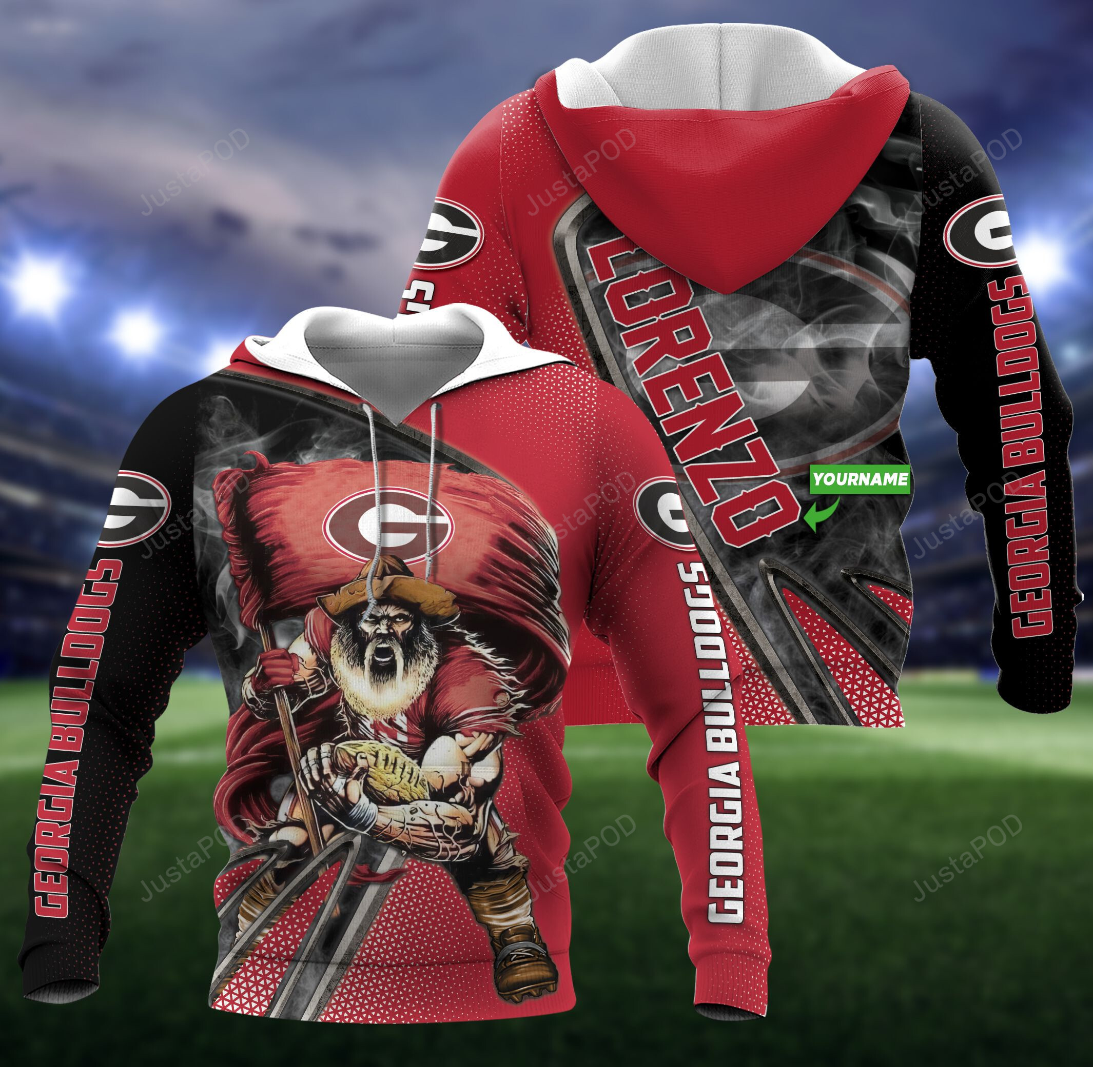 Personalized Georgia Bulldogs Custom 3d All Over Print Hoodie-trungten-6l7fp