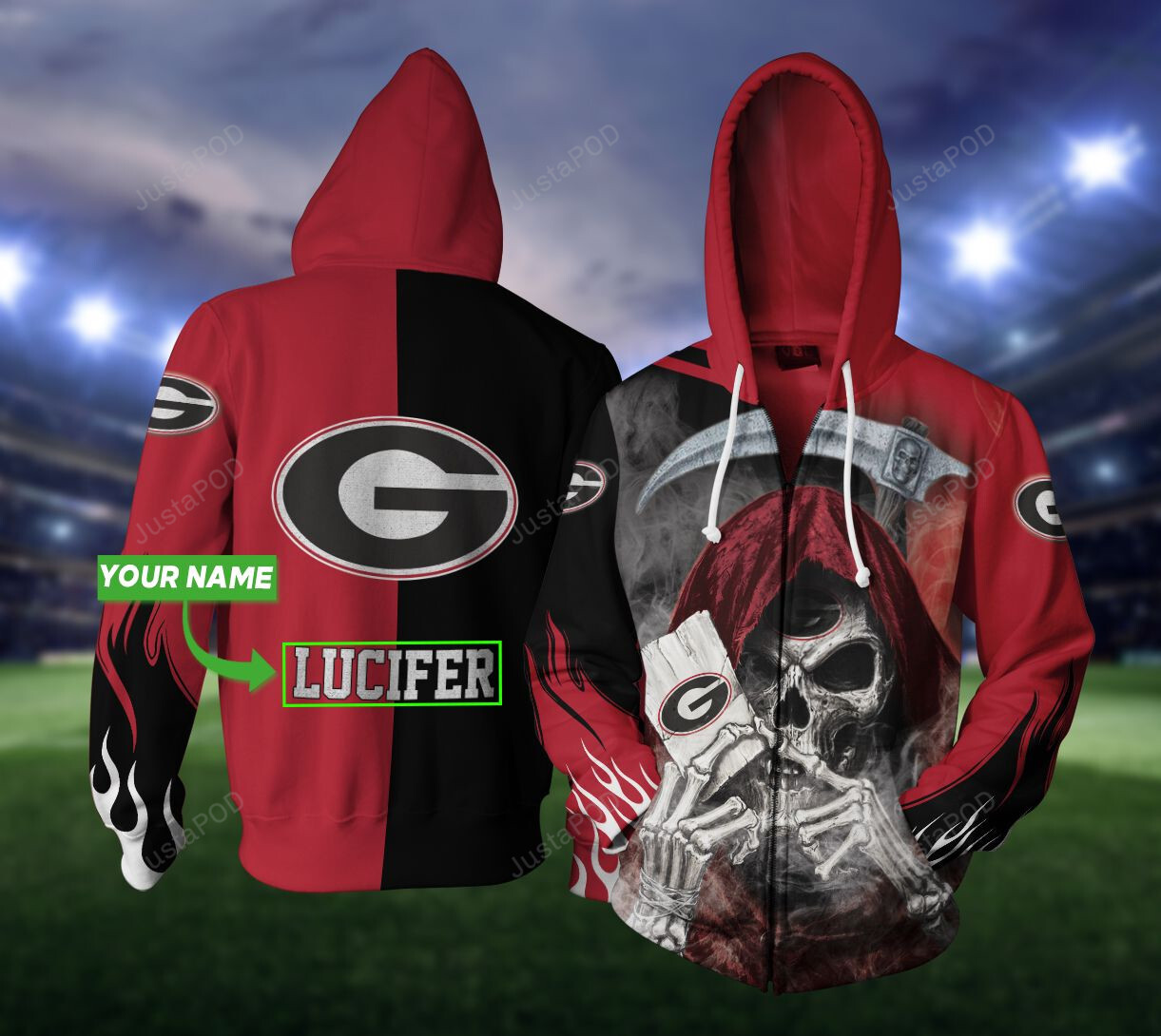 Personalized Georgia Bulldogs Custom 3d All Over Print Hoodie-trungten-oxcy2