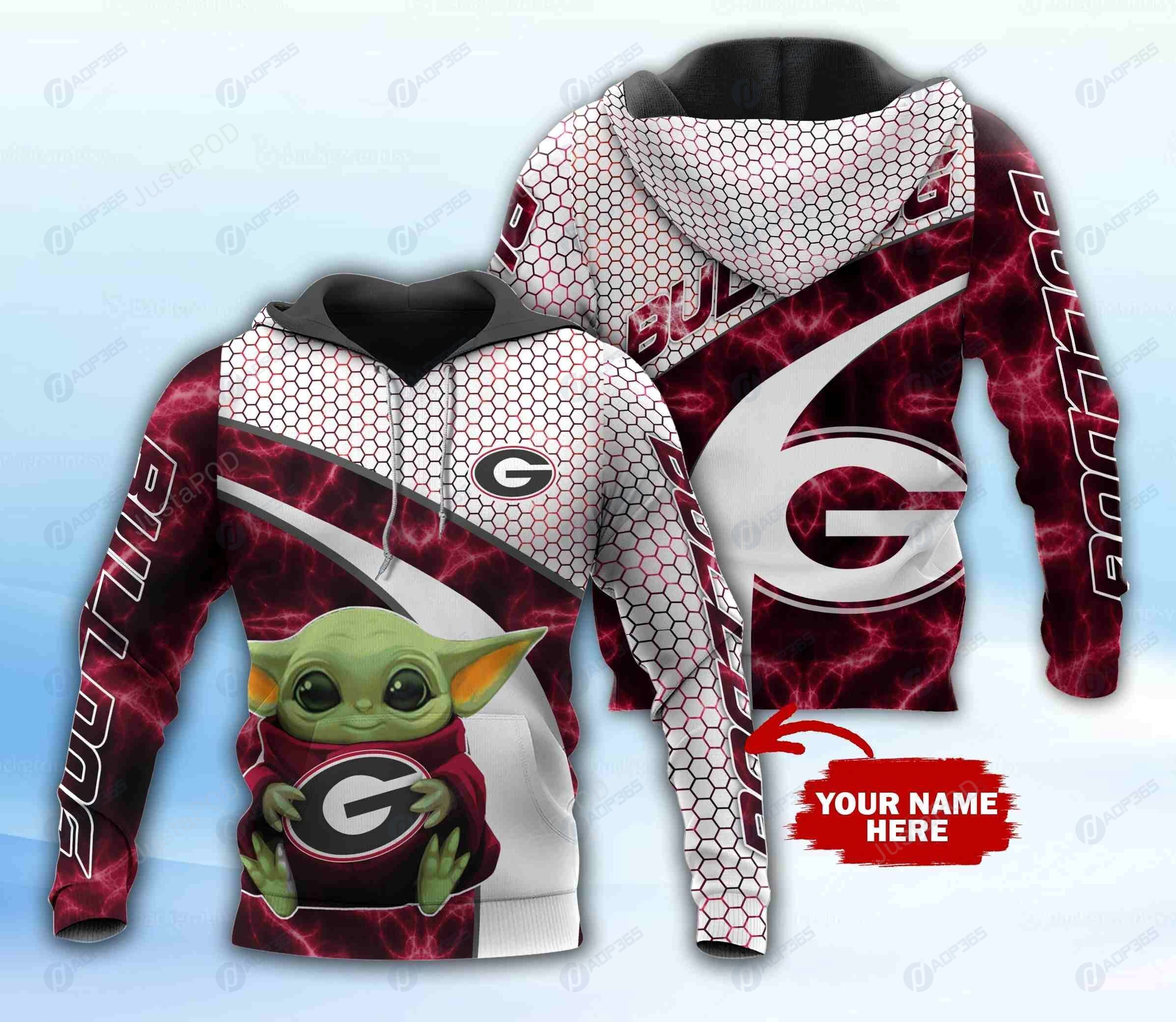 Personalized Georgia Bulldogs Custom 3d All Over Print Hoodie