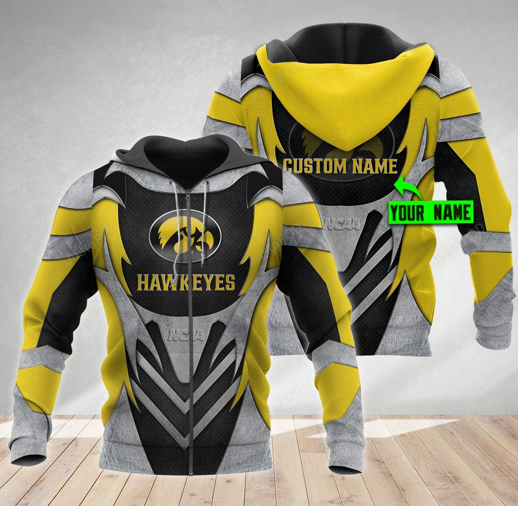 Personalized Iowa Hawkeyes Custom 3d All Over Print Hoodie