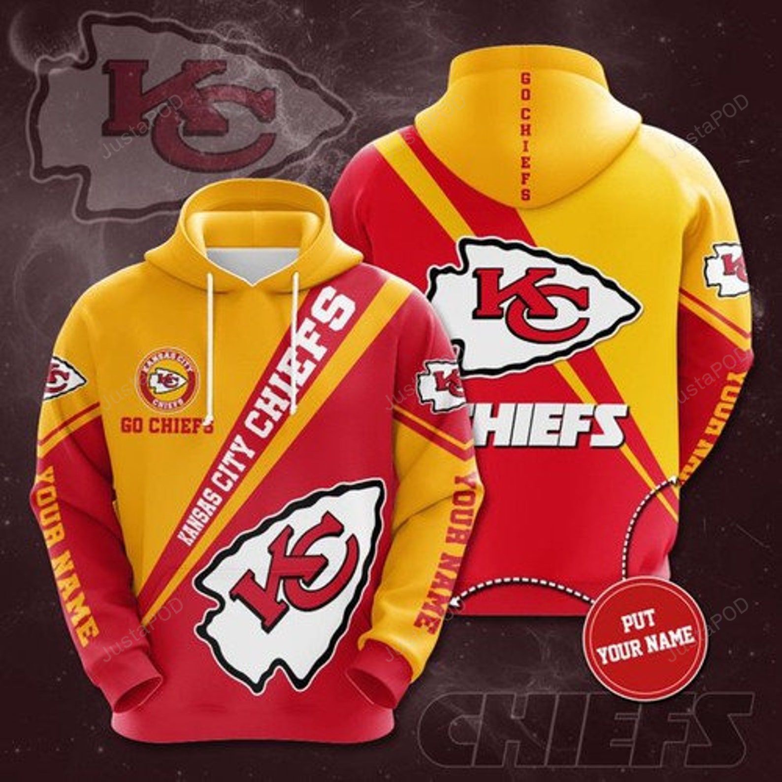 Personalized Kansas City Chiefs 3d All Over Print Hoodie Zip-up Hoodie