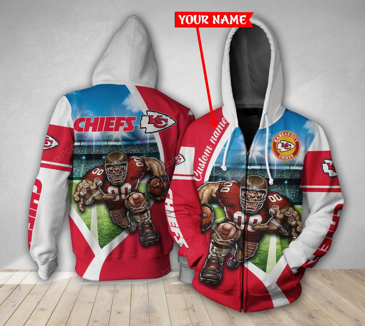 Personalized Kansas City Chiefs Custom 3d All Over Print Hoodie