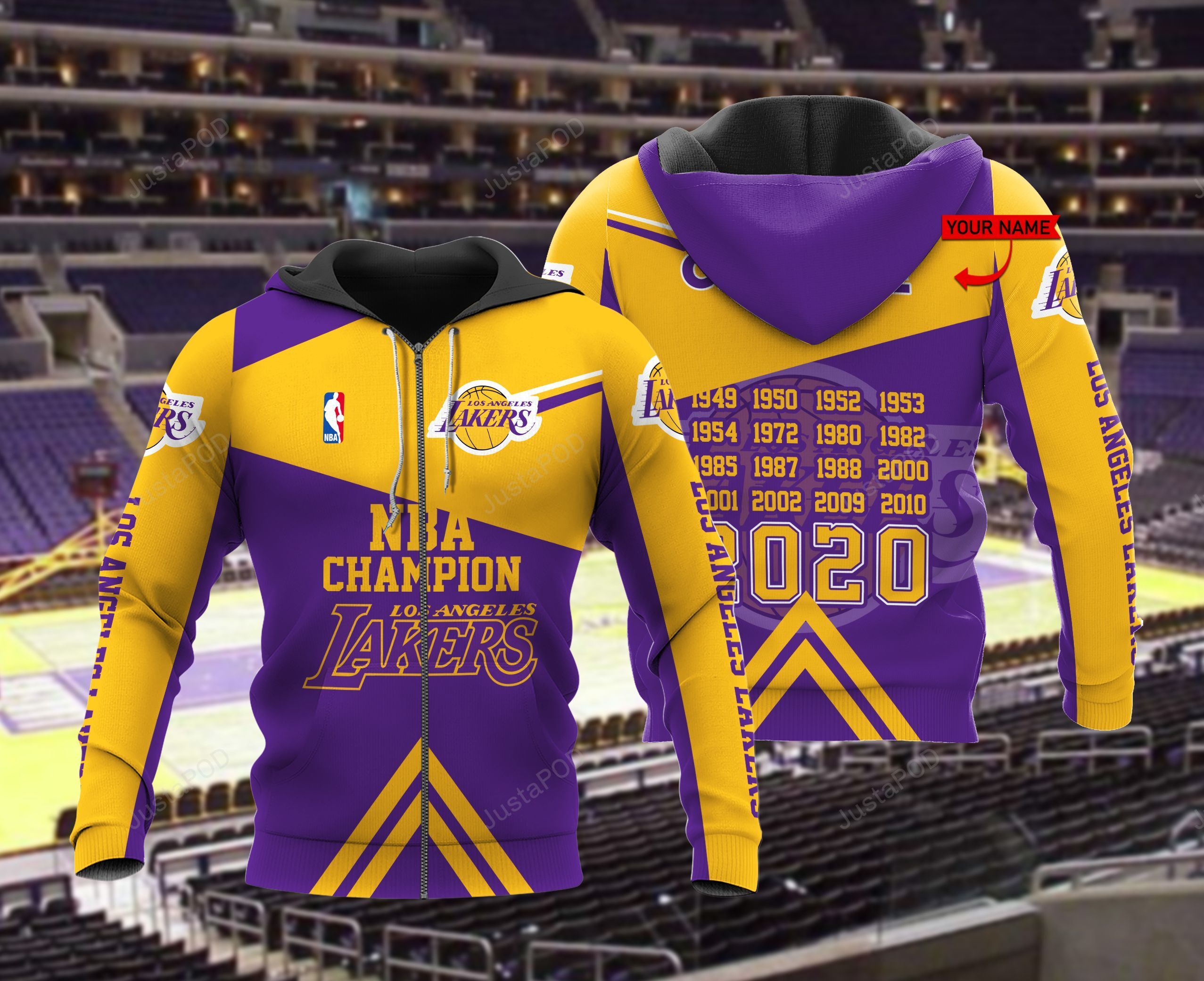 Personalized Los Angeles Lakers 3d Hoodie Custom Name 3d All Over Printed Hoodie-trungten-sfoxg