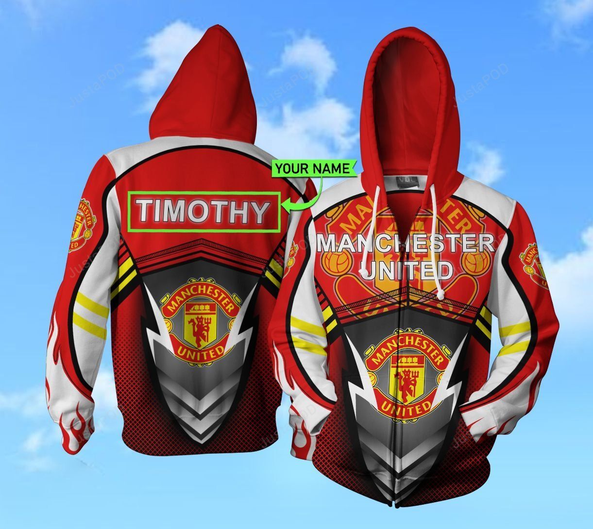 Personalized Manchester United Custom 3d All Over Print Hoodie-trungten-ylxoh