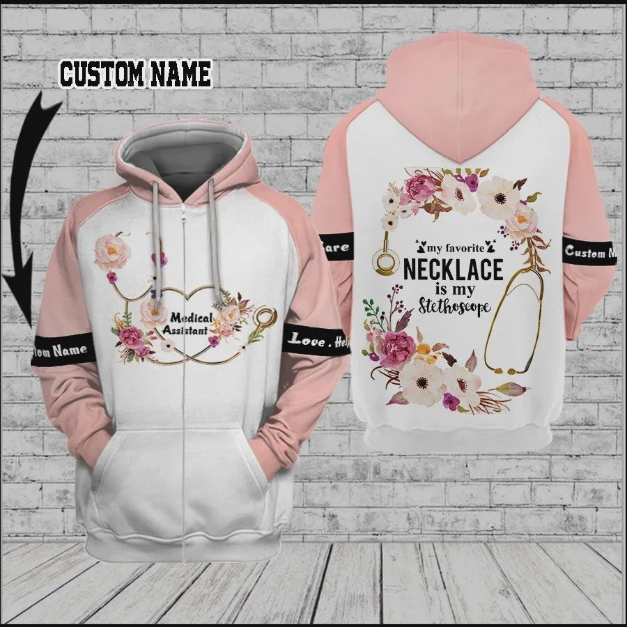 Personalized Medical Assistant Custom Name 3d All Over Print Hoodie Zip-up Hoodie