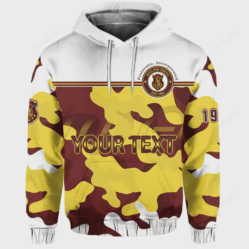 Personalized Motto Iota Phi Theta Camouflage Custom 3d All Over Printed Hoodie Zip- Up Hoodie