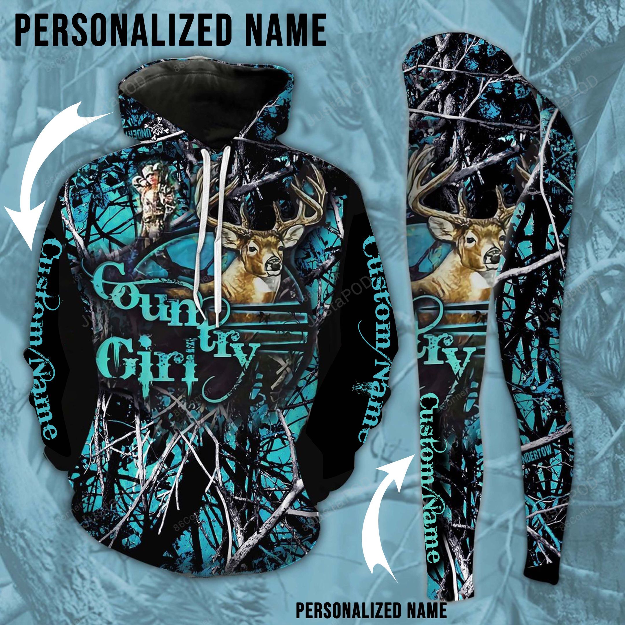 Personalized Name Country Girl Hoodie And Leging All Over Printed 02 Test