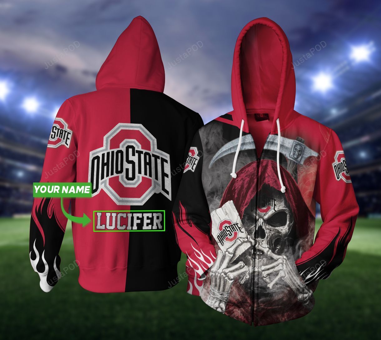 Personalized Ohio State Buckeyes Custom 3d All Over Print Hoodie-trungten-3v1j9