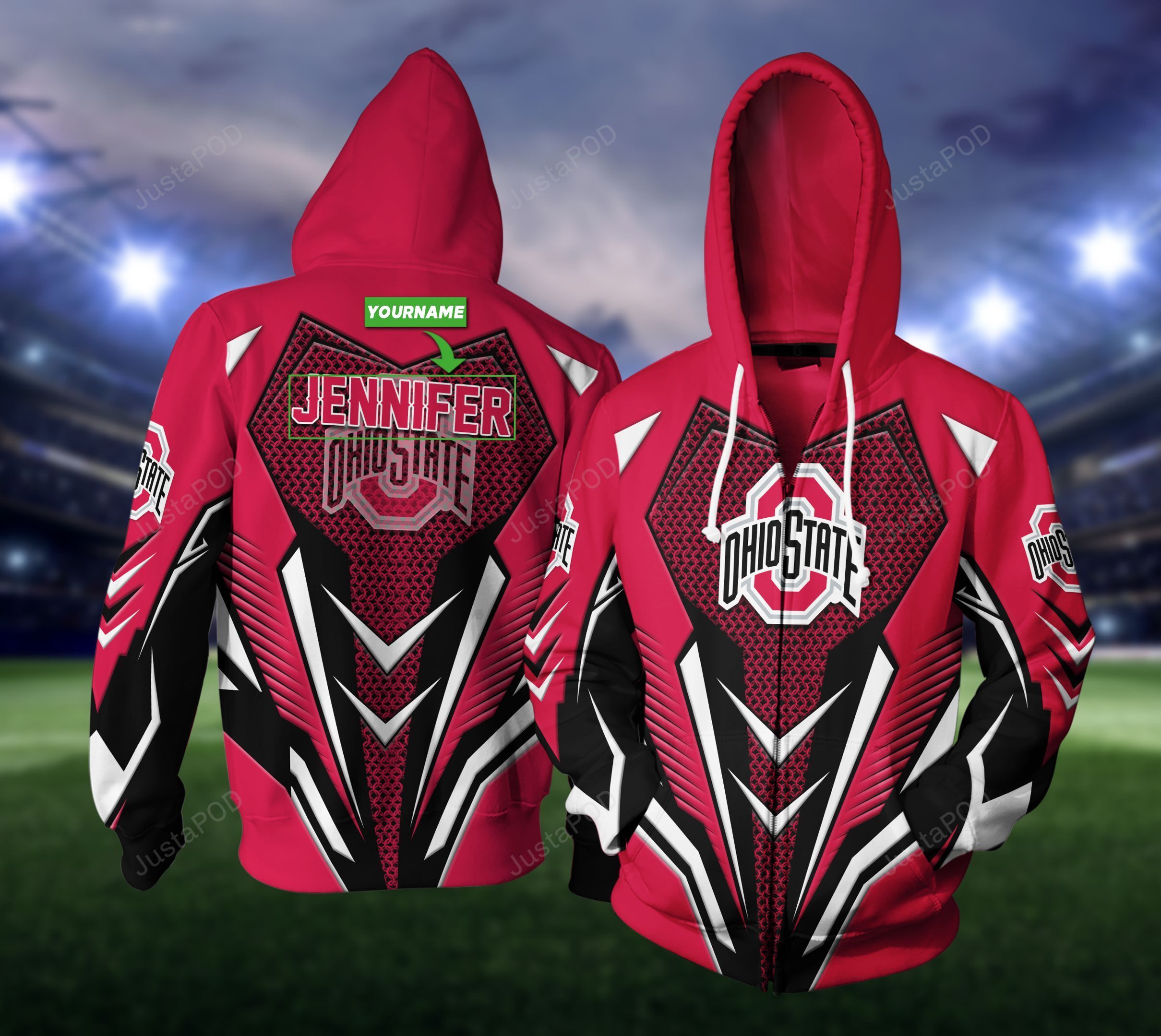 Personalized Ohio State Buckeyes Custom 3d All Over Print Hoodie-trungten-rtcsl