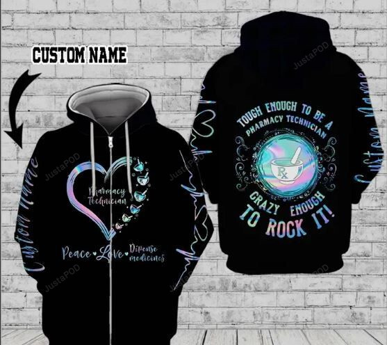 Personalized Pharmacy Technician Custom Name Sweatshirt Or 3d All Over Print Hoodie Or Zip-up Hoodie