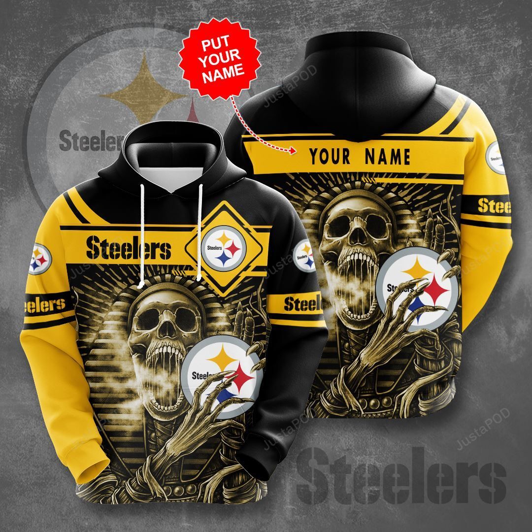 Personalized Pittsburgh Steelers Football Team Nfl Custom Name 3d All Over Print Hoodie-trungten-h0vkt