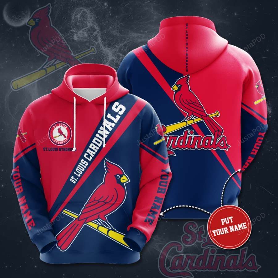 Personalized St Louis Cardinals Baseball Team Mlb Custom Name 3d All Over Print Hoodie