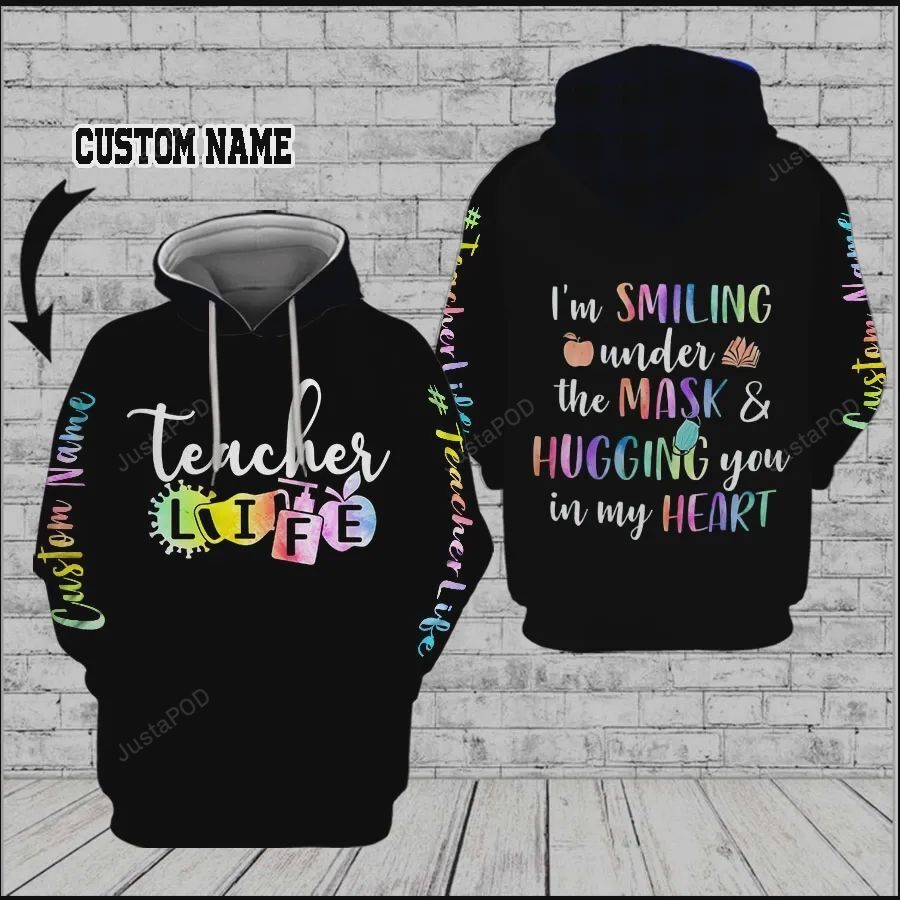 Personalized Teacher Life Custom Name 3d All Over Print Hoodie Zip-up Hoodie