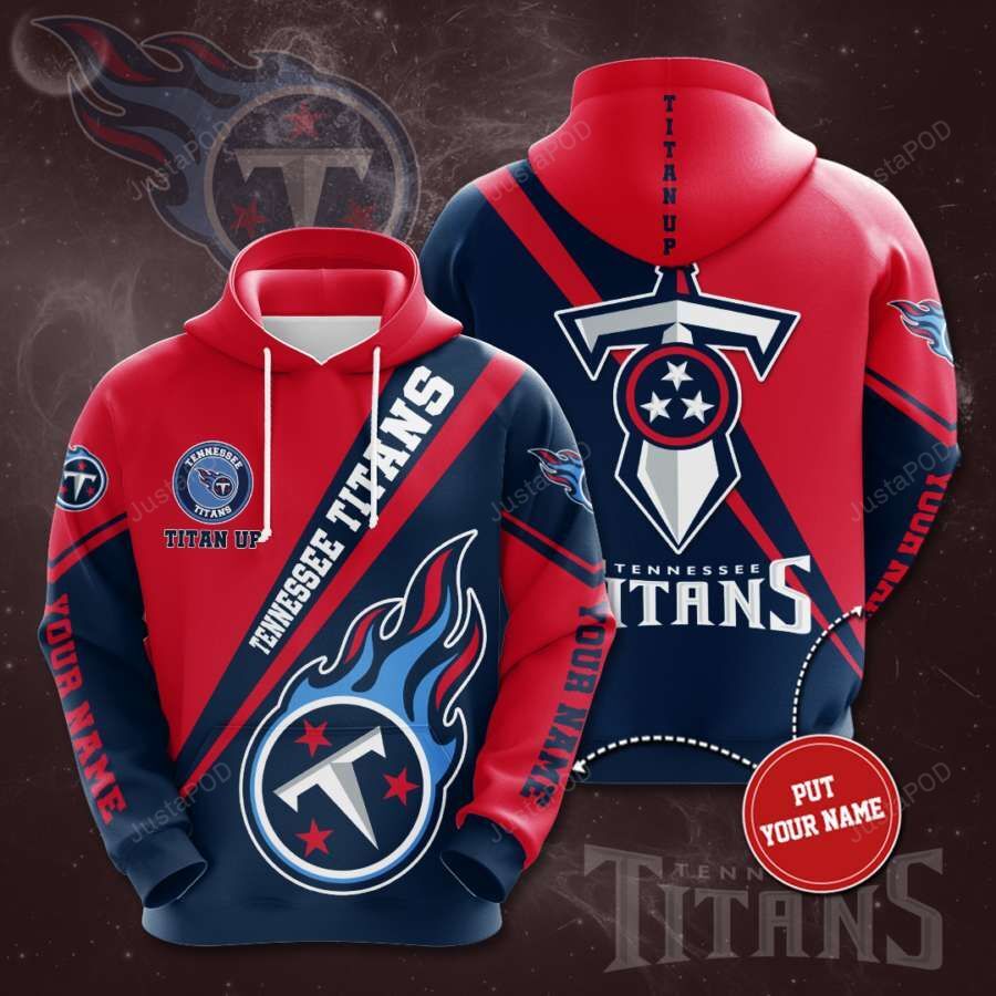 Personalized Tennessee Titans Titan Up Custom Name 3d All Over Print Hoodie