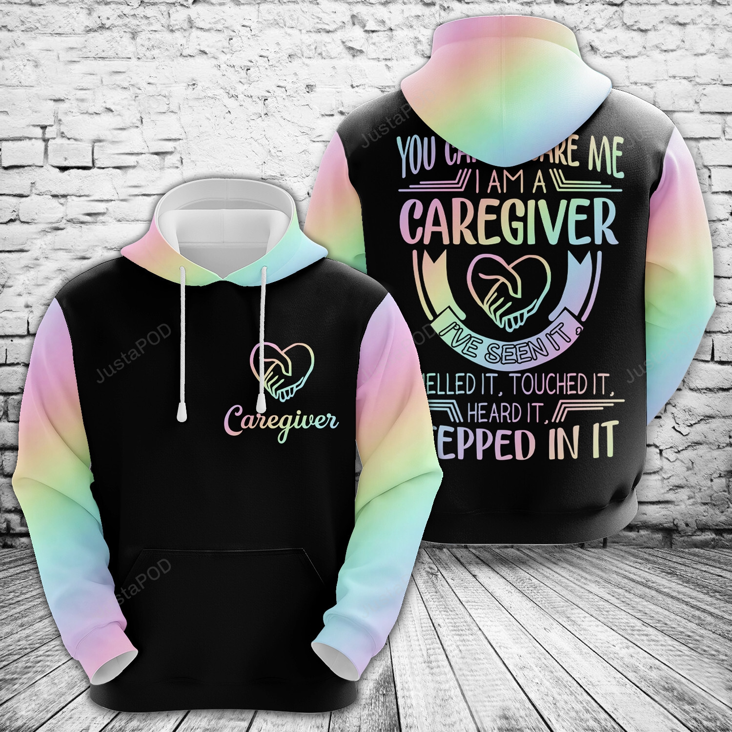 Personalized You Cant Scare Me Im A Caregiver Custom Name 3d All Over Print Hoodie Zip-up Hoodie