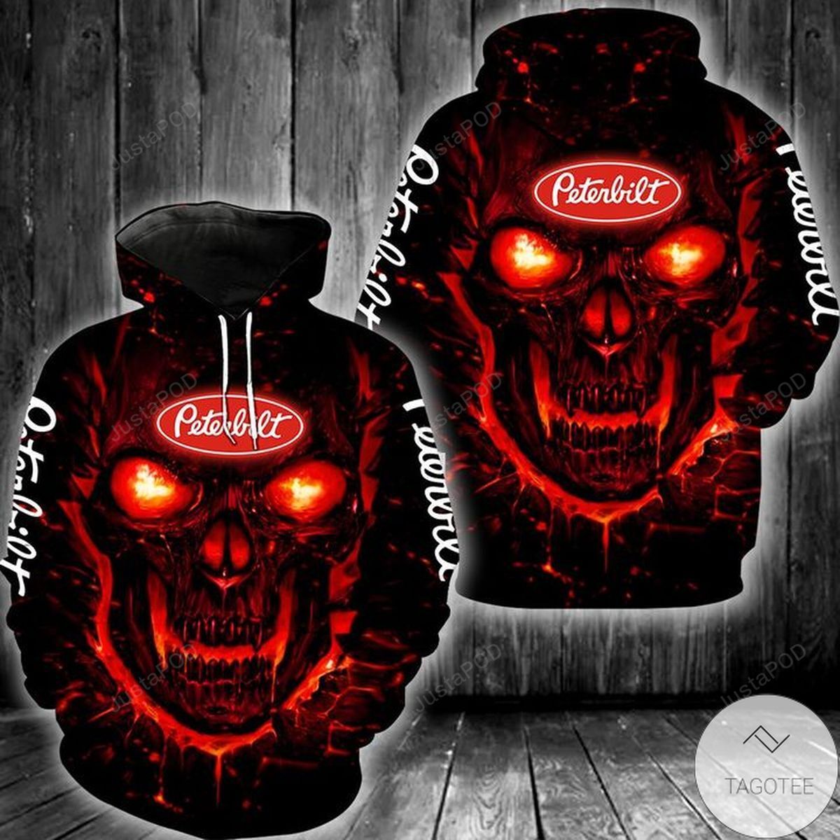 Peterbilt Lava Skull 3d All Over Print Hoodie Zip-up Hoodie