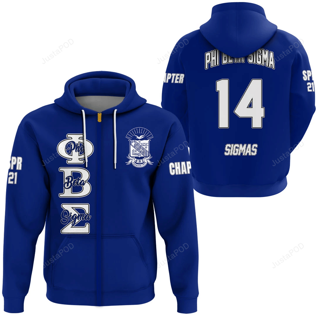 Phi Beta Sigma Blue 3d All Over Print Hoodie Zip-up Hoodie