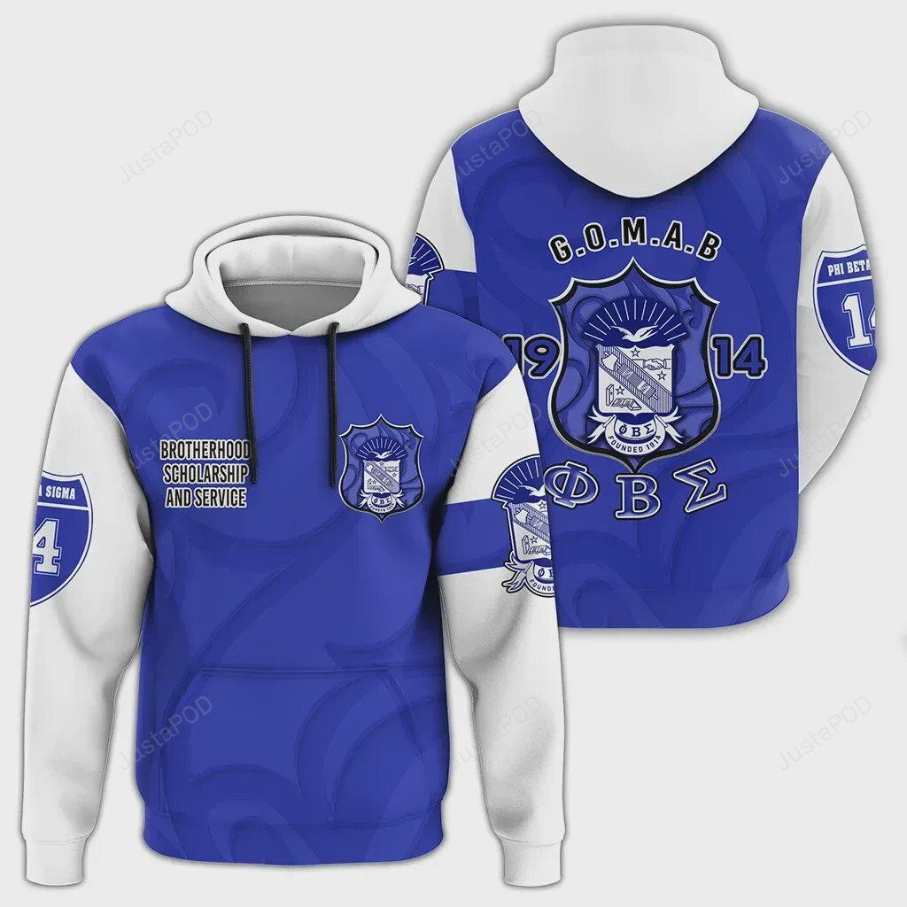 Phi Beta Sigma Gomab 1914 3d All Over Print Hoodie Zip-up Hoodie