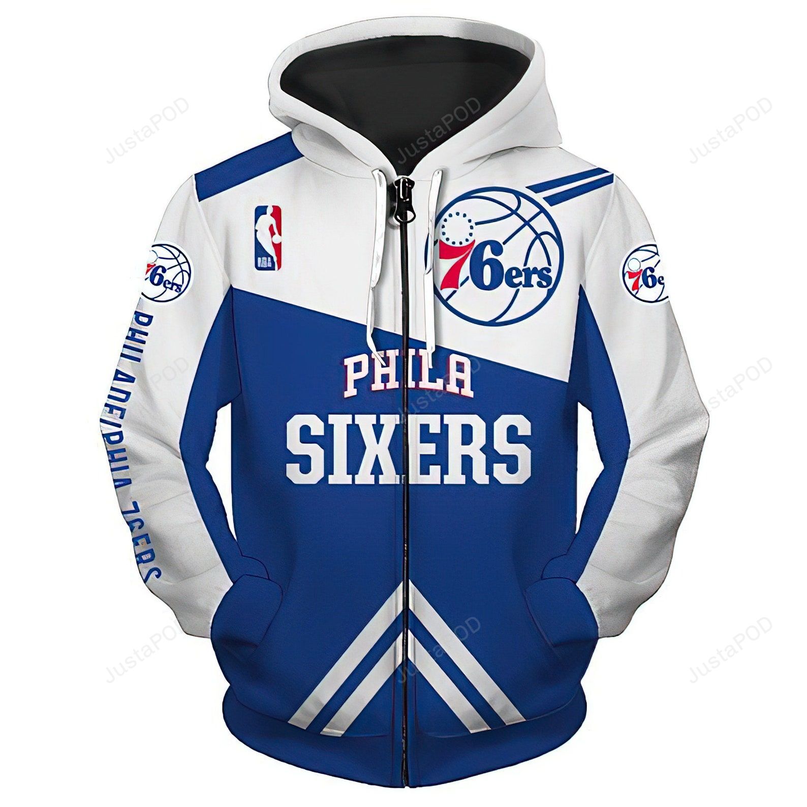 Philadelphia 76ers Nba 3d All Over Print Hoodie Zip-up Hoodie-trungten-56buz