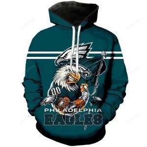 Philadelphia Eagles 3d All Over Print Hoodie Zip-up Hoodie-trungten-0mfug