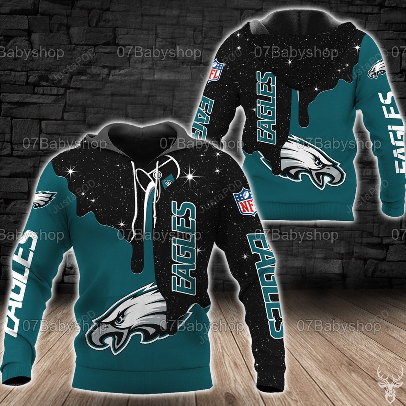 Philadelphia Eagles 3d All Over Print Hoodie Zip-up Hoodie-trungten-3jozj