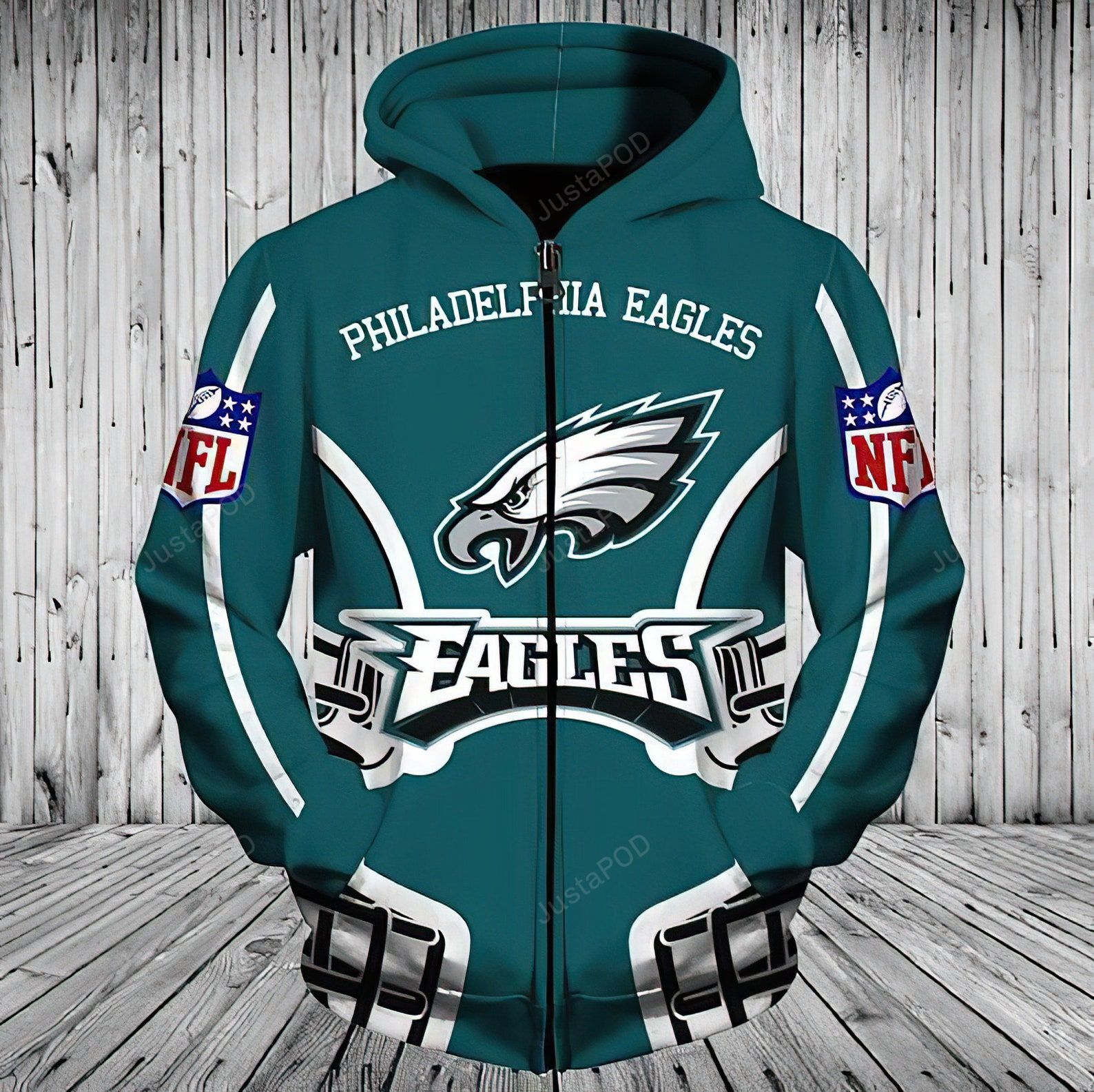 Philadelphia Eagles 3d All Over Print Hoodie Zip-up Hoodie-trungten-dh6sj