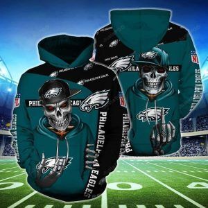 Philadelphia Eagles 3d All Over Print Hoodie Zip-up Hoodie-trungten-j7xyd