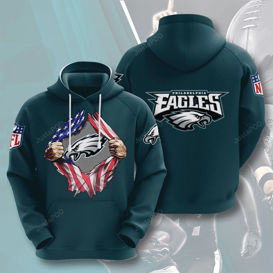 Philadelphia Eagles 3d All Over Print Hoodie Zip-up Hoodie-trungten-l29r7