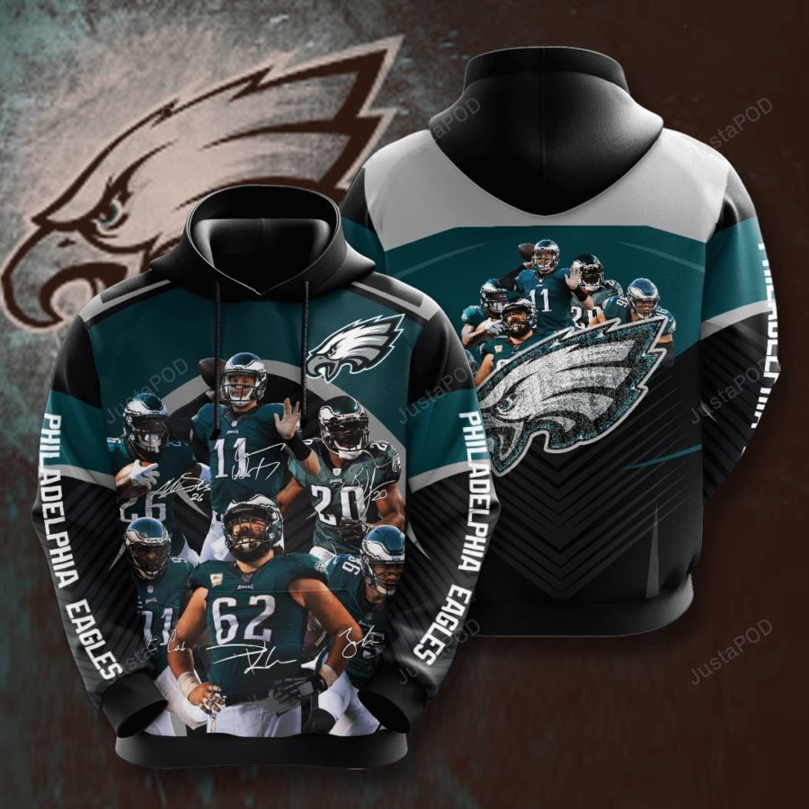 Philadelphia Eagles 3d All Over Print Hoodie Zip-up Hoodie-trungten-nux0b