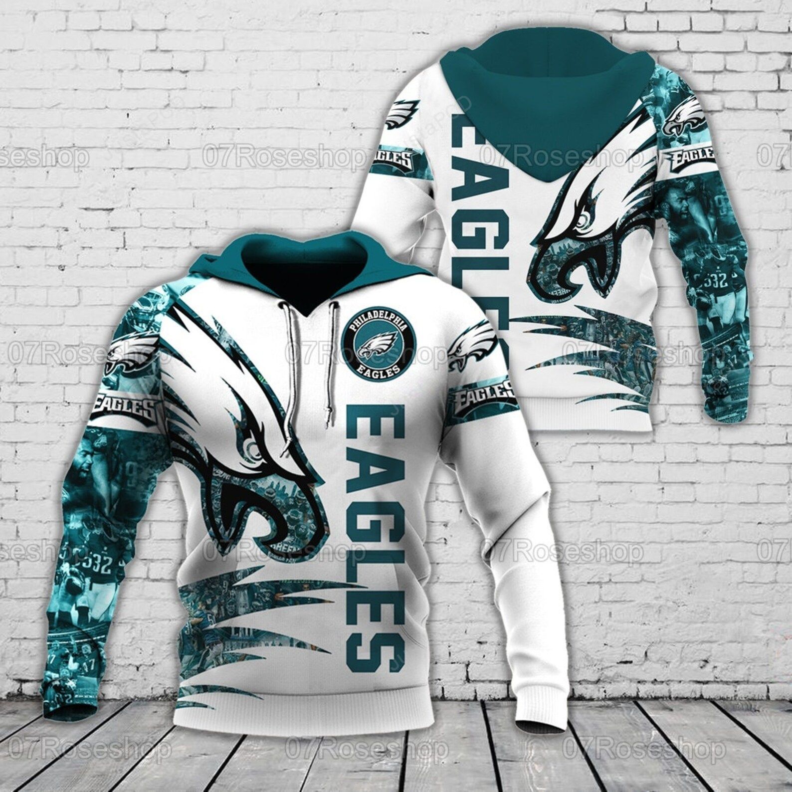 Philadelphia Eagles 3d All Over Print Hoodie Zip-up Hoodie-trungten-oc1g7