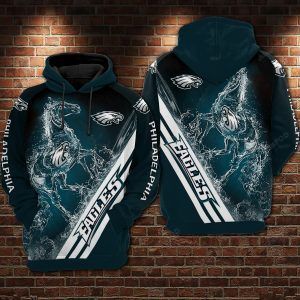 Philadelphia Eagles 3d All Over Print Hoodie Zip-up Hoodie-trungten-p9nvr