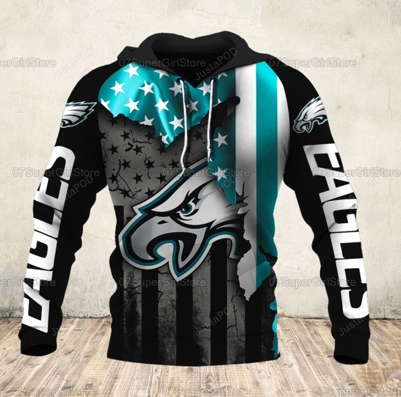 Philadelphia Eagles 3d All Over Print Hoodie Zip-up Hoodie-trungten-vvg0i