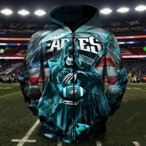 Philadelphia Eagles 3d All Over Print Hoodie Zip-up Hoodie-trungten-w6qgq